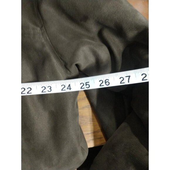 Aberdeen Collection Mens Suede Bomber Jacket Size L Zipper Pockets Brown - Picture 5 of 15